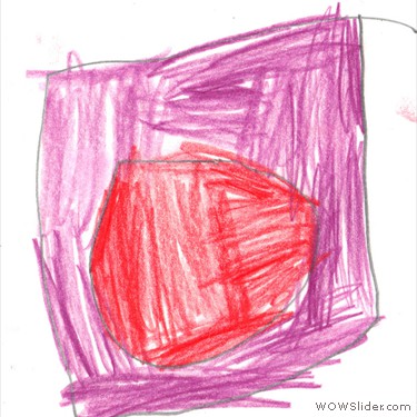 Jacob (5 Jahre) 'Leuchtrot Dunkelrot' von Rupprecht Geiger
